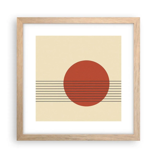 Een poster in een licht eiken lijst - Opnieuw en opnieuw en verder - 30x30 cm