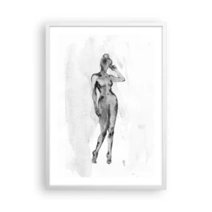 Poster in een witte lijst - Een onderzoek naar het ideaal van vrouwelijkheid - 50x70 cm