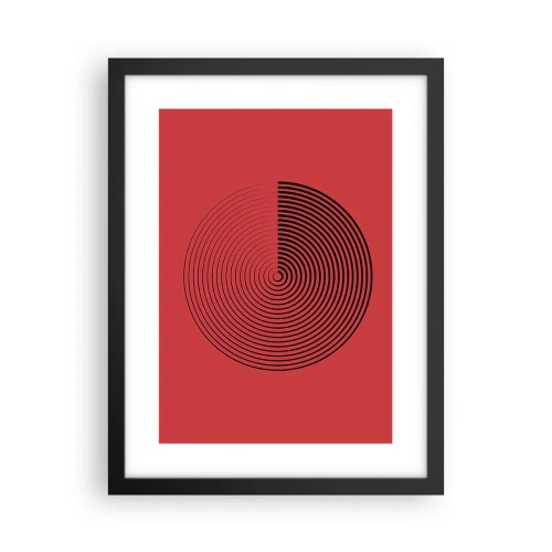 Poster in een zwarte lijst - Circulaire beweging - 30x40 cm