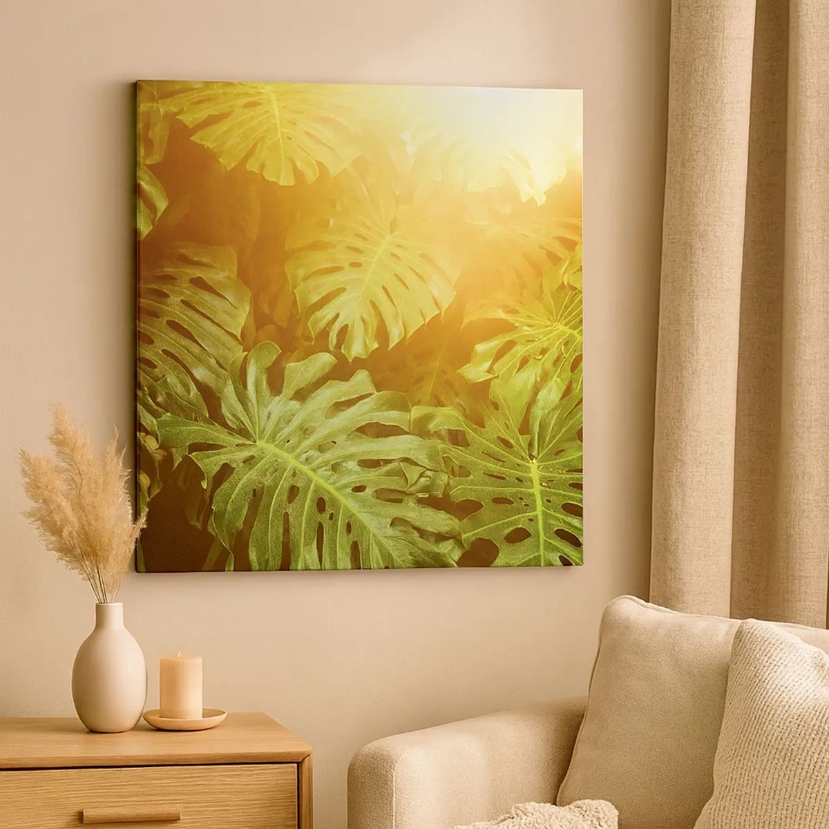 Schilderen op canvas - In het groen treden... - 30x30 cm