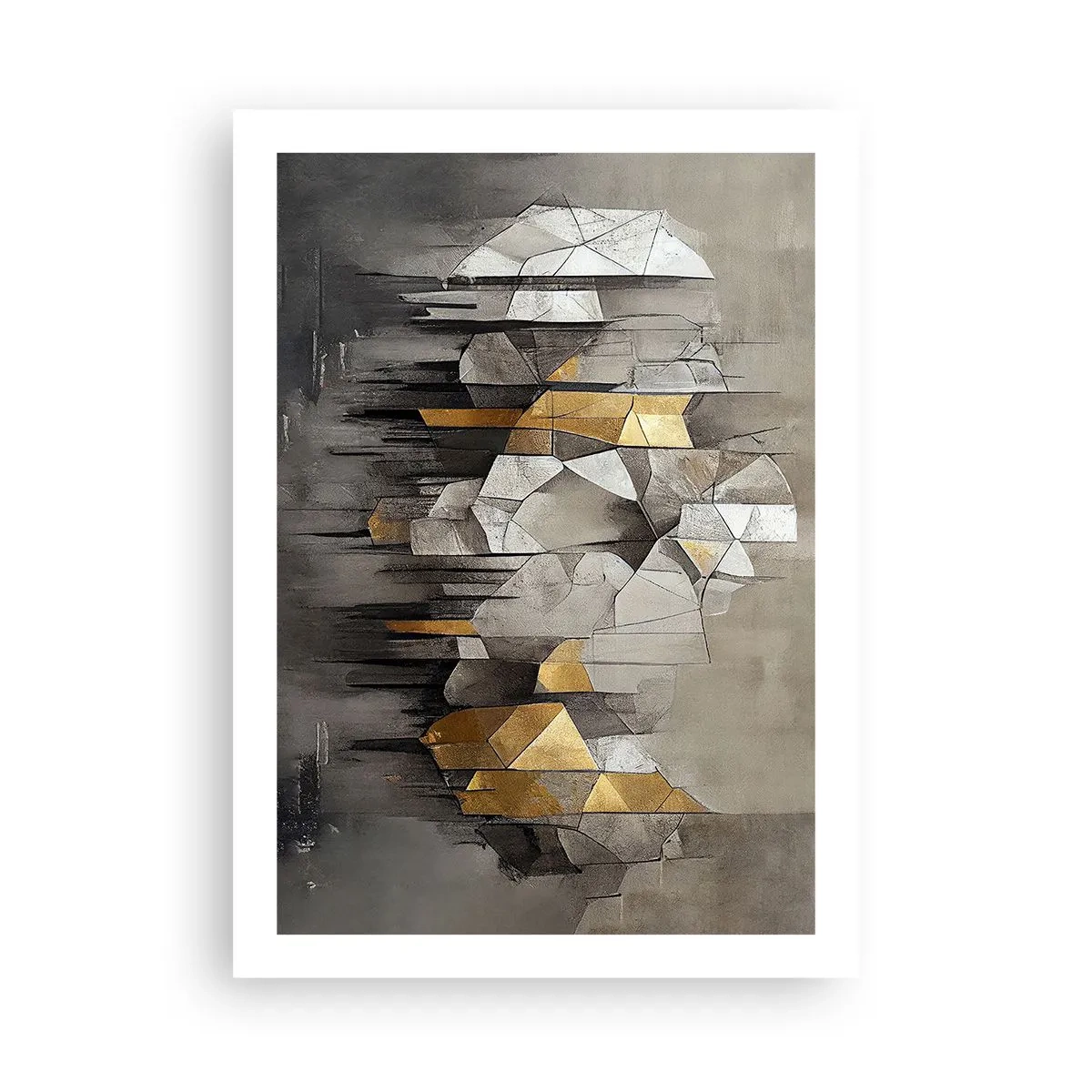 Poster - Compositie van ijs en licht - 50x70 cm