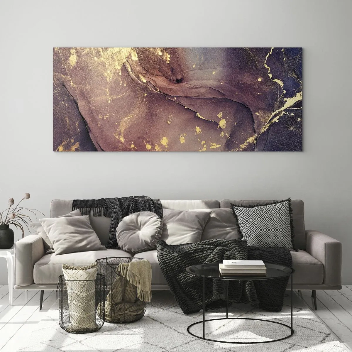 Schilderen op glas - Materie en geest - 120x50 cm