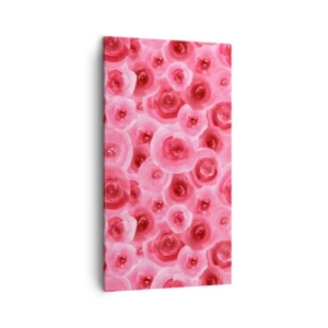 Schilderen op canvas - Rozen onder en boven - 45x80 cm