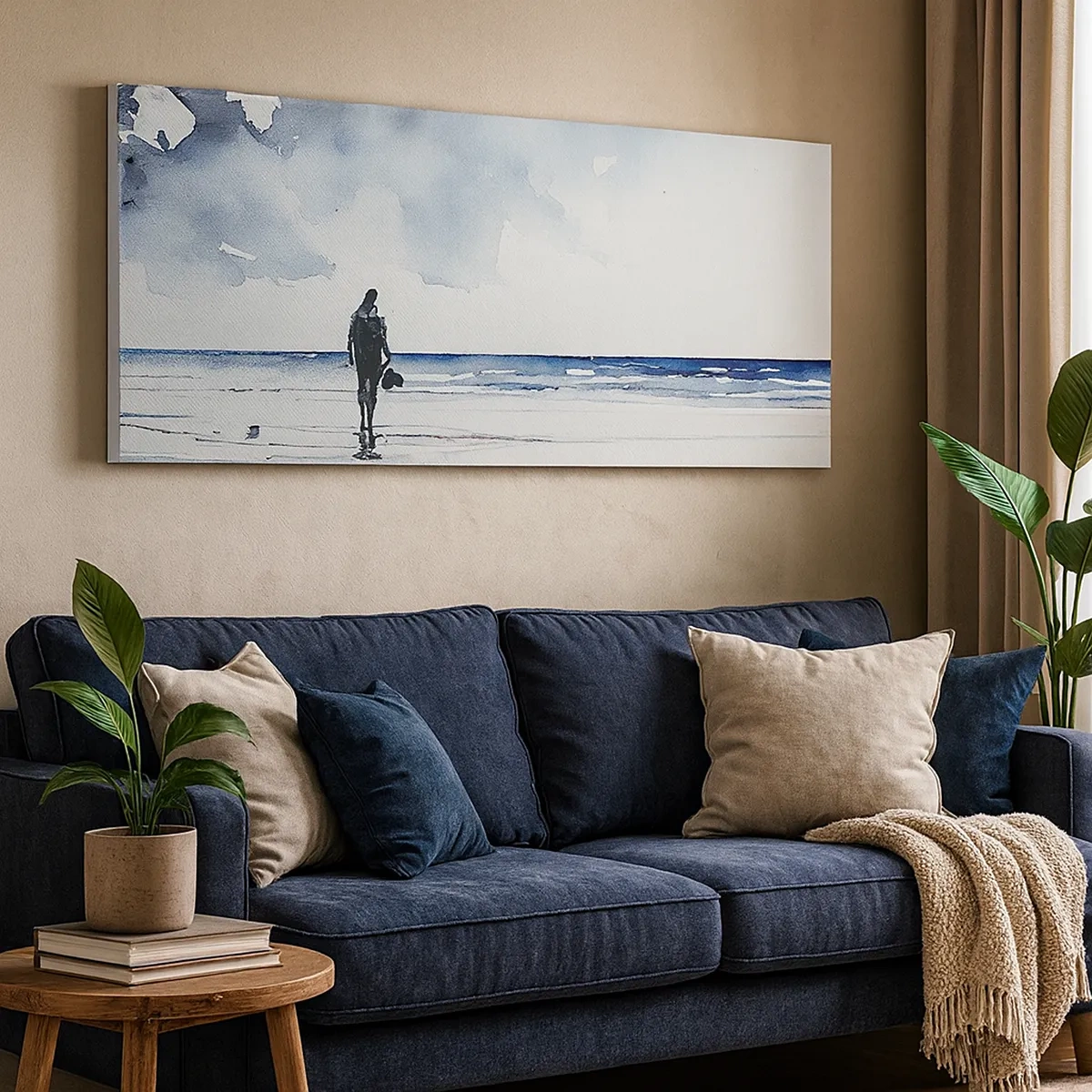 Schilderen op canvas - Gesprek met de zee - 30x30 cm