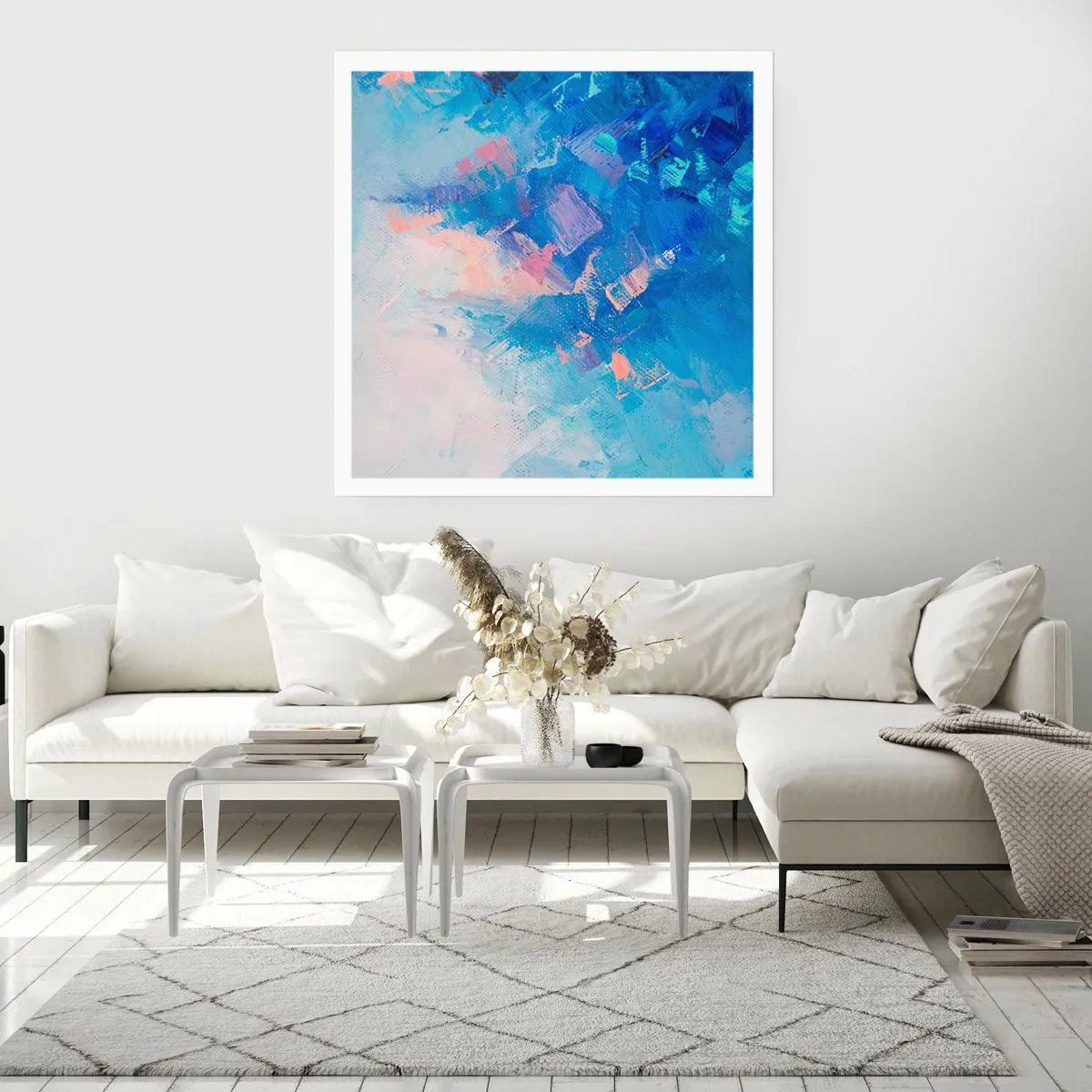 Poster - Winter abstractie - 30x30 cm