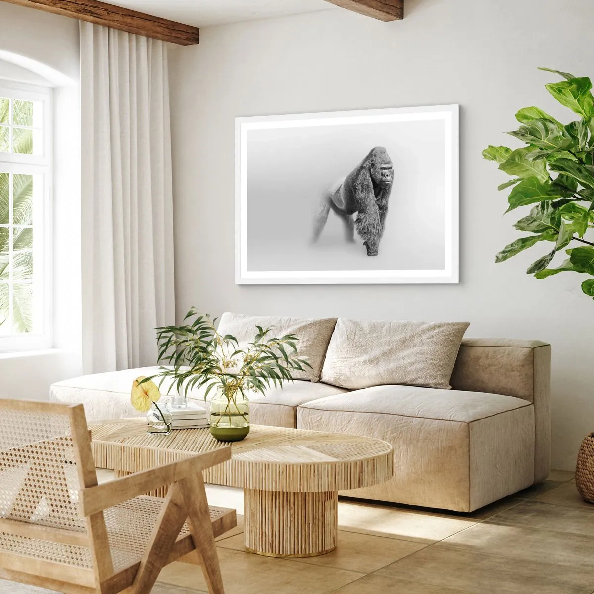 Poster in een witte lijst - Vertrouwen in zijn kracht - 50x40 cm