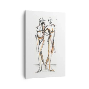 Schilderen op canvas - Een studie van genade - 80x120 cm