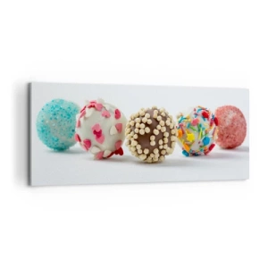 Schilderen op canvas - Het leven kan zoet zijn - 100x40 cm