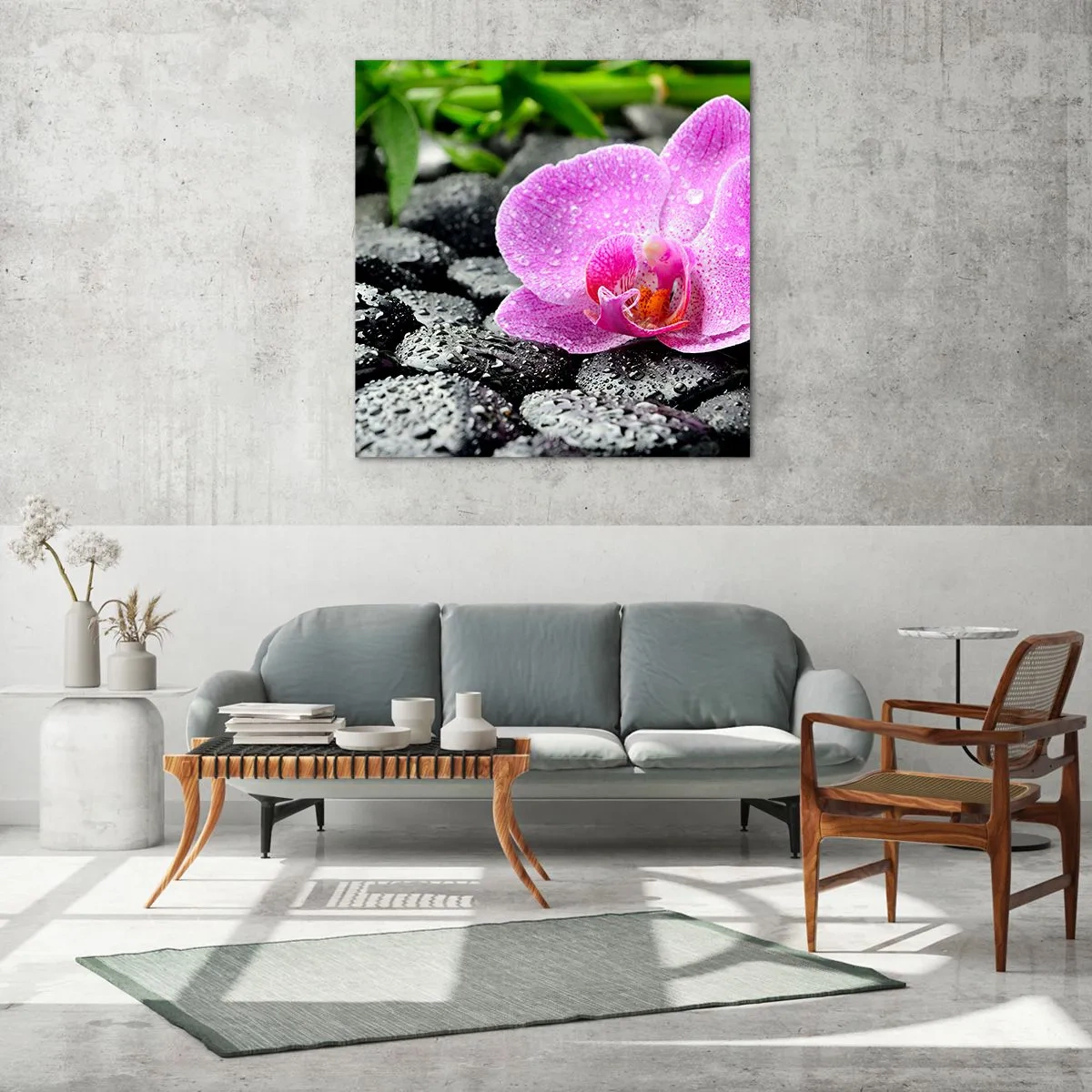 Schilderen op glas - Als een open hart - 70x70 cm