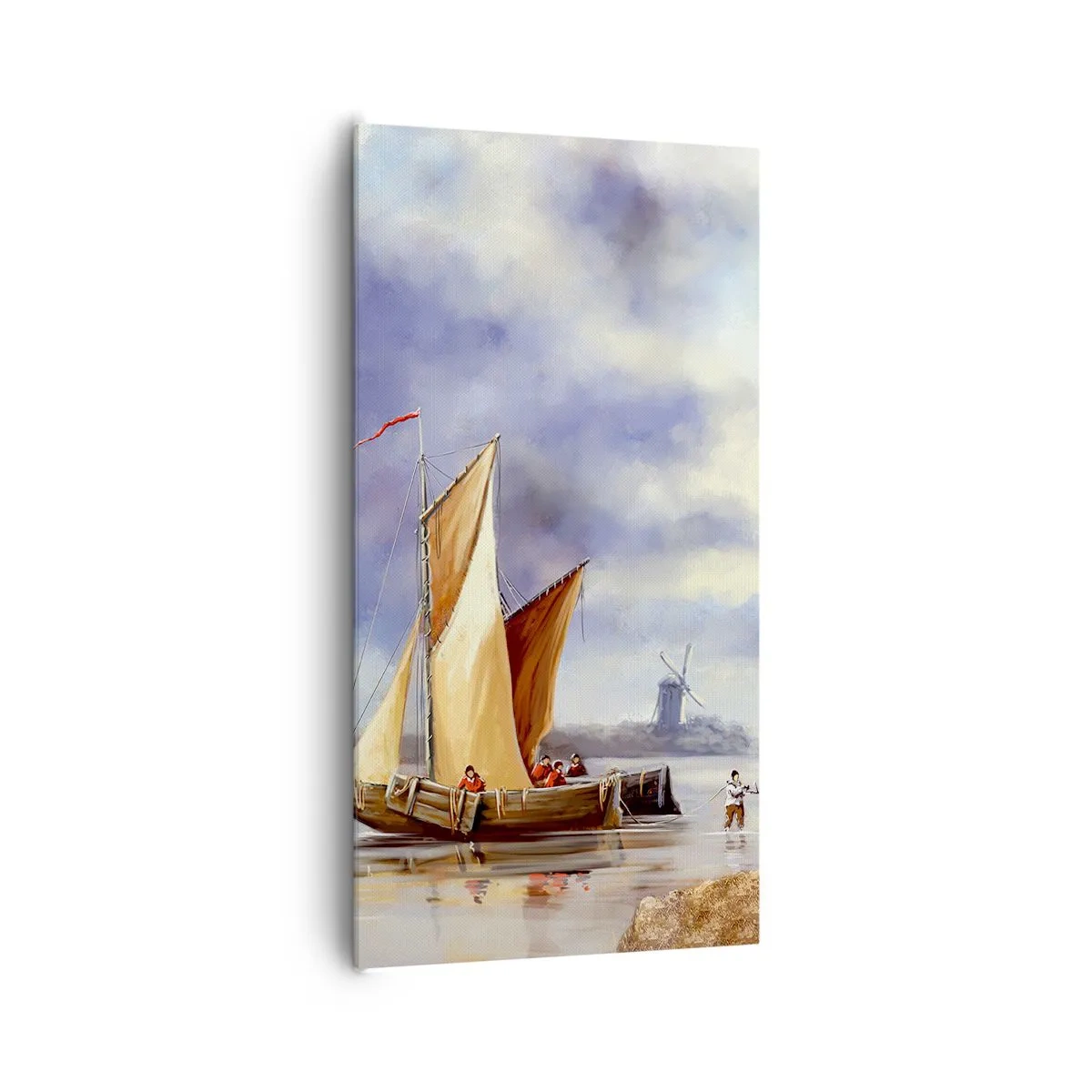 Schilderen op canvas - De terugkeer van zeelieden - 65x120 cm