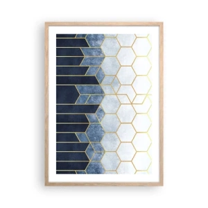 Een poster in een licht eiken lijst - Compositie in een gesyncopeerd ritme - 50x70 cm