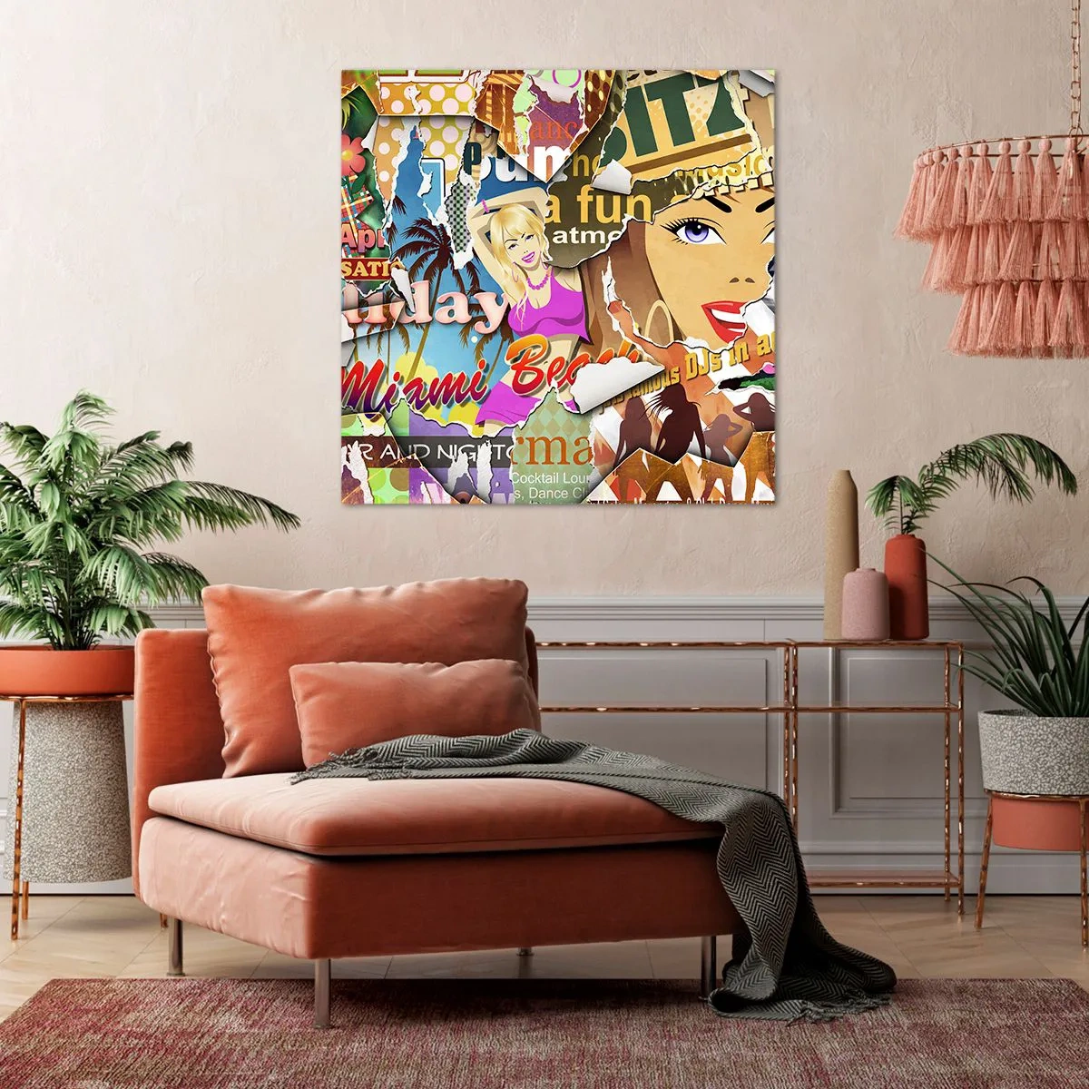 Schilderen op canvas - Zomerse flashbacks - 40x40 cm