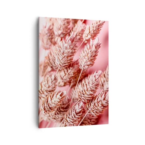 Schilderen op canvas - Een bloemencascade in roze - 50x70 cm