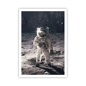 Poster - Groetjes van de maan - 70x100 cm