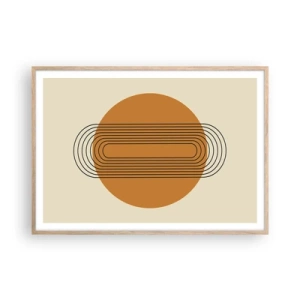 Een poster in een licht eiken lijst - Perfect plan - 100x70 cm