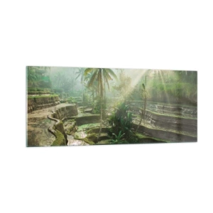 Schilderen op glas - Opgroeien in de zon - 100x40 cm