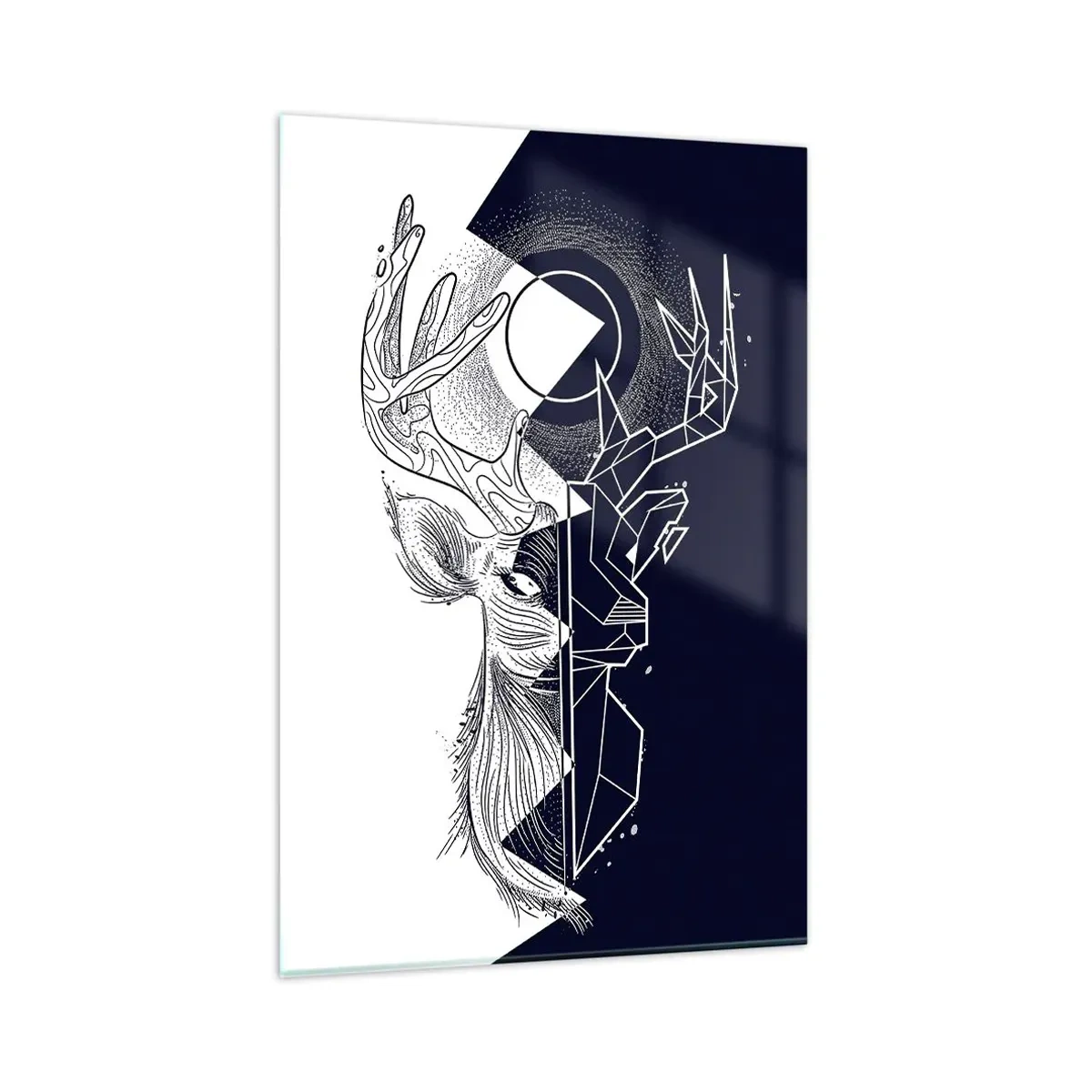 Schilderen op glas - De strijd en de eenheid van tegenstellingen - 80x120 cm