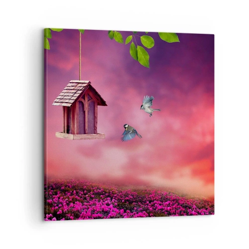 Schilderen op canvas - Uitnodiging voor het avondeten - 60x60 cm