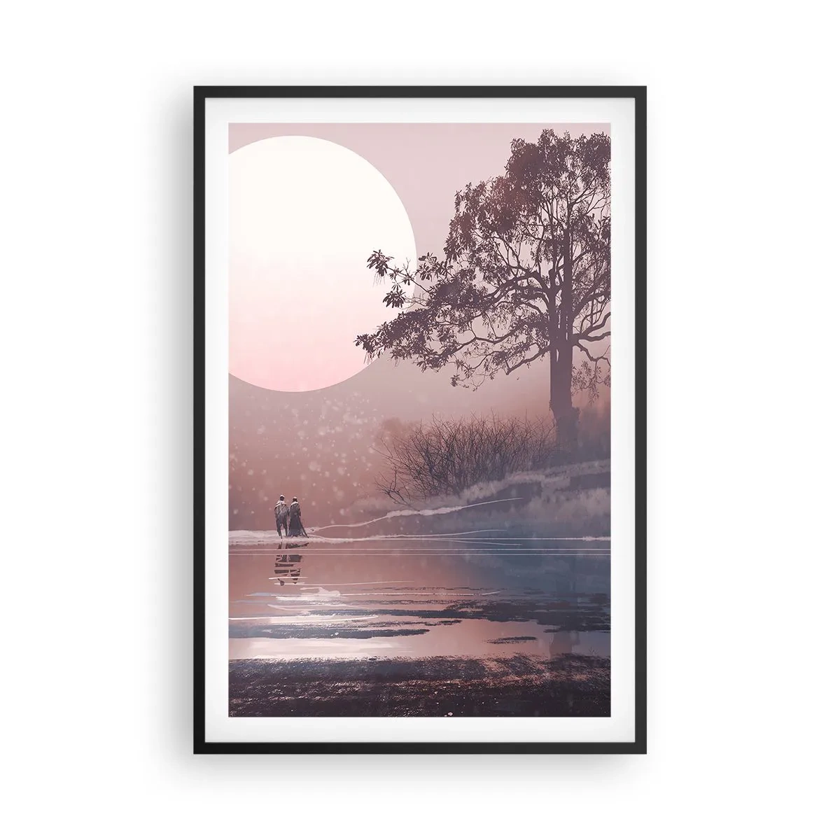 Poster in een zwarte lijst - nacht wonderen - 61x91 cm