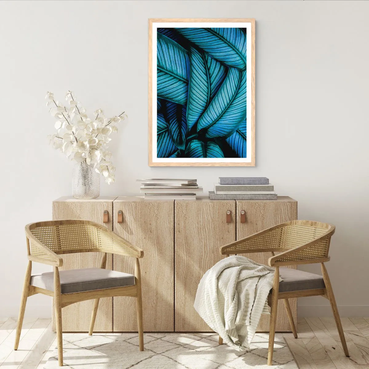 Een poster in een licht eiken lijst - Levens lijnen - 50x70 cm