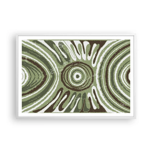 Poster in een witte lijst - Een explosie van emoties - 100x70 cm