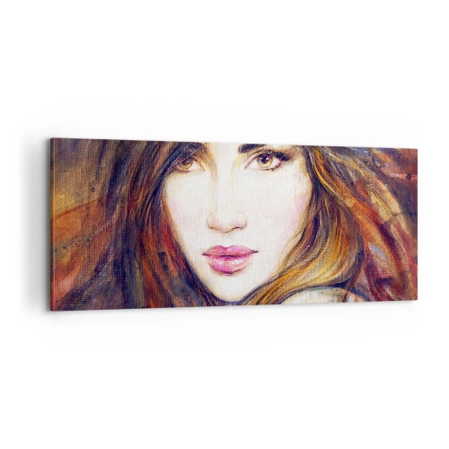 Schilderen op canvas - Een dubbeltje voor je gedachten - 100x40 cm