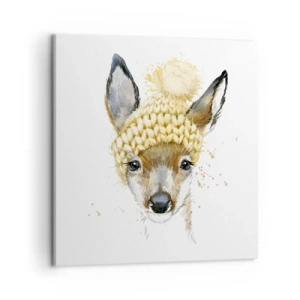 Schilderen op canvas - Voor de winter in een besneeuwd bos - 50x50 cm