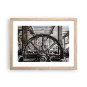 Een poster in een licht eiken lijst - Het geheime leven van de fabriek - 40x30 cm