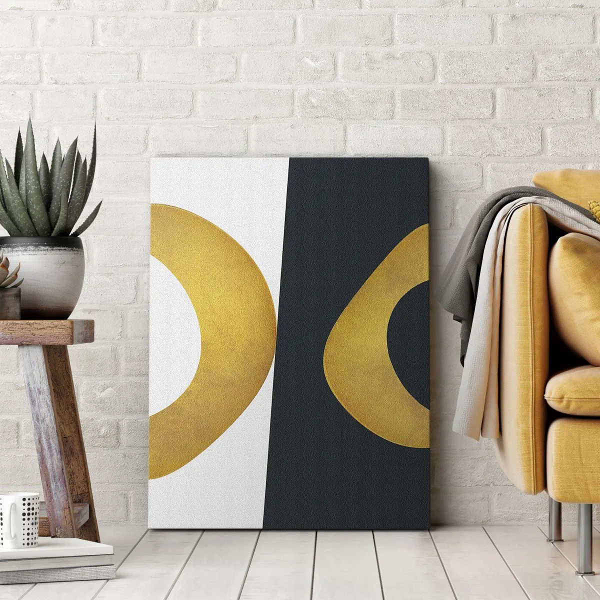 Schilderen op canvas - Ten eerste: goud - 50x70 cm