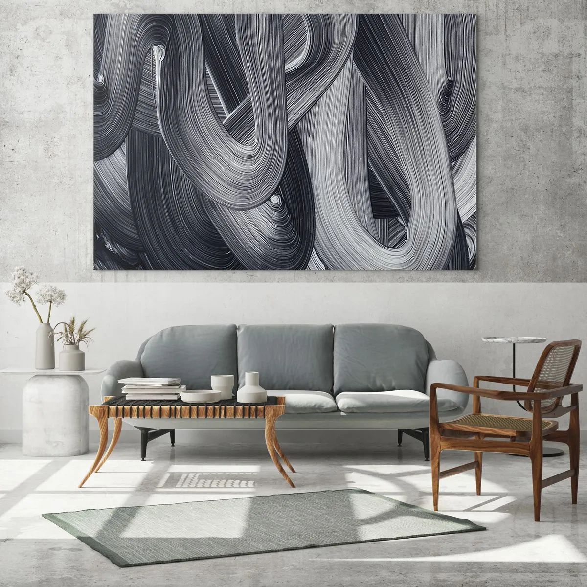Schilderen op glas - De vloeibaarheid van de werkelijkheid - 120x50 cm