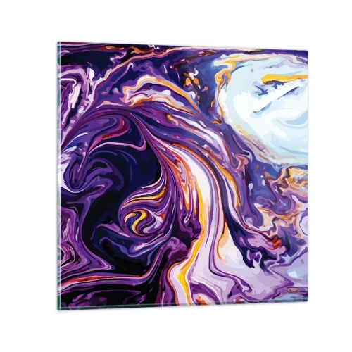Schilderen op glas - De vouw is paars geworden - 50x50 cm