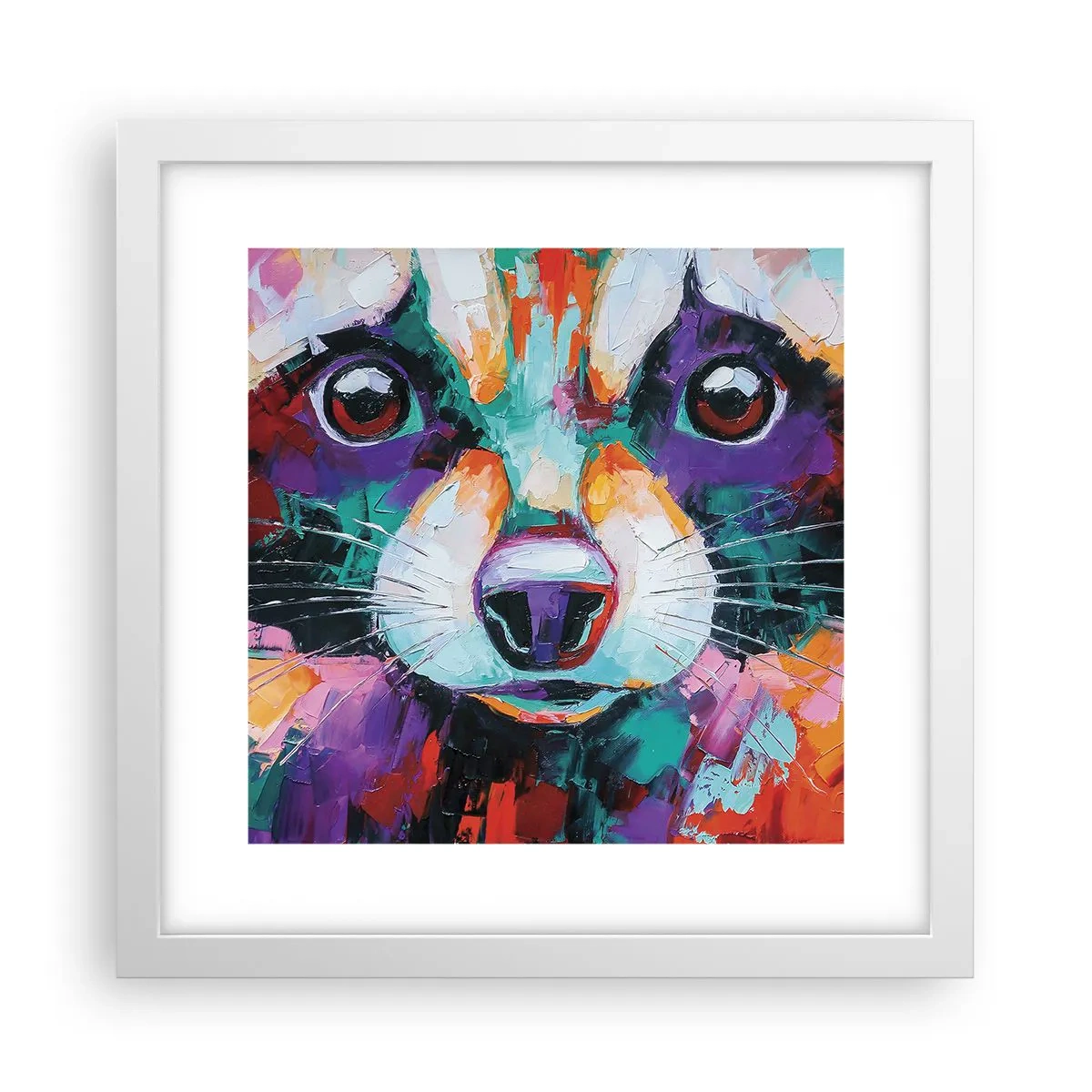 Poster in een witte lijst - Alleen goede emoties - 30x30 cm