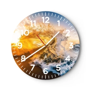 Wandklok - Klok - Plezier in het zand - 40x40 cm