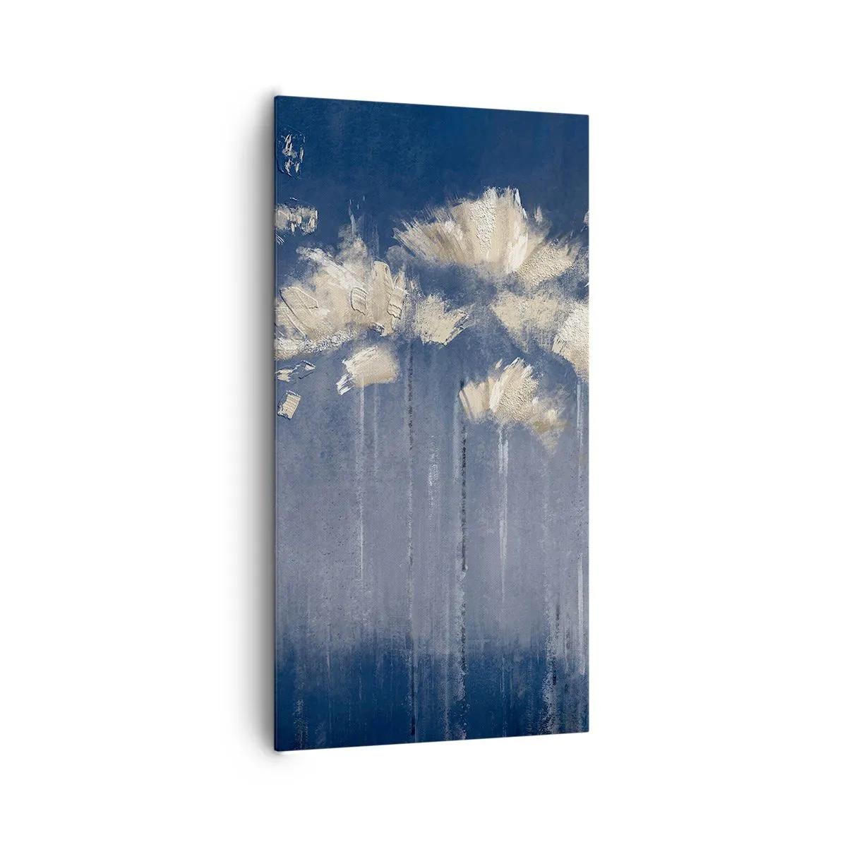 Schilderen op canvas - Als bloemblaadjes in de wind - 65x120 cm