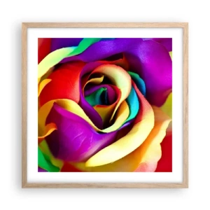 Een poster in een licht eiken lijst - Het is onmogelijk - 50x50 cm