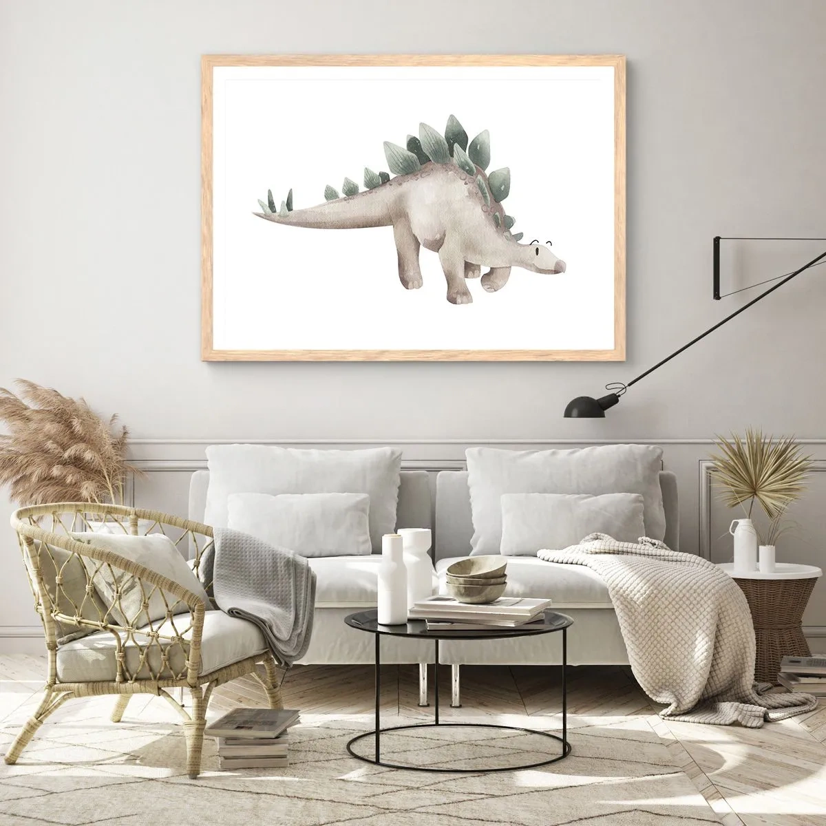 Een poster in een licht eiken lijst - Jouw vried - 100x70 cm