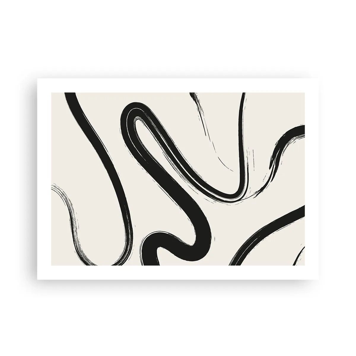 Poster - Zwart-wit eigenzinnigheid - 70x50 cm