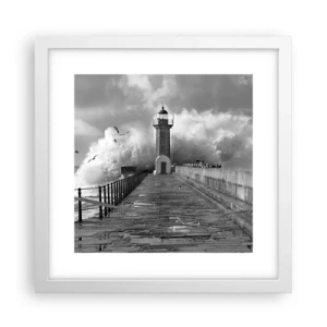 Poster in een witte lijst - Onbevreesd - 30x30 cm