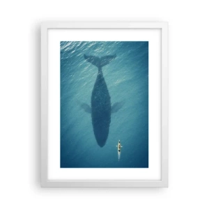 Poster in een witte lijst - Ontmoeting aan de oceaan - 30x40 cm