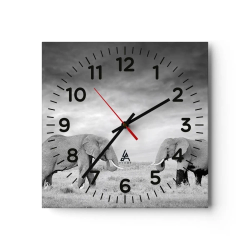 Wandklok - Klok - Grijs is mooi - 30x30 cm
