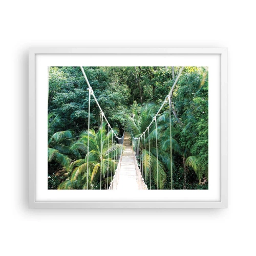 Poster in een witte lijst - Welkom in de jungle! - 50x40 cm