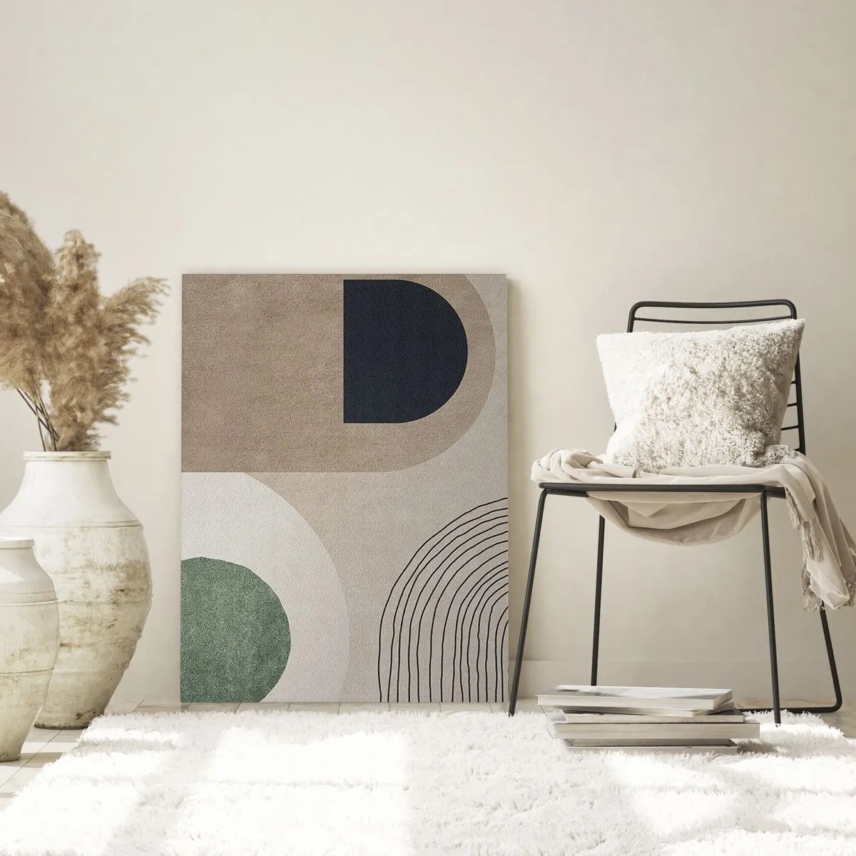 Schilderen op glas - De zachtheid van het ovaal - 80x120 cm