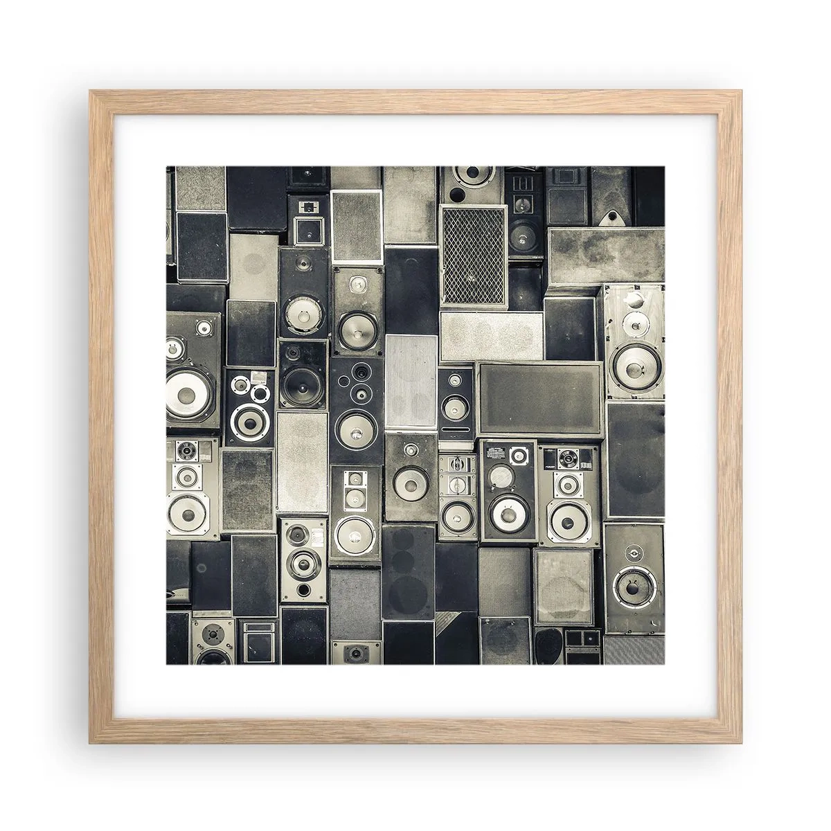 Een poster in een licht eiken lijst - En alles is goed - 40x40 cm