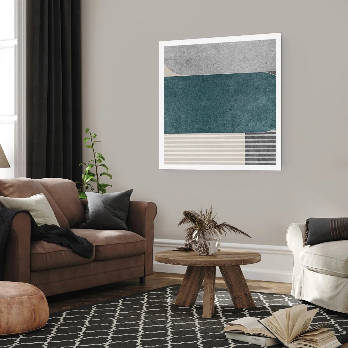 Poster - Compositie op niveau - 30x30 cm