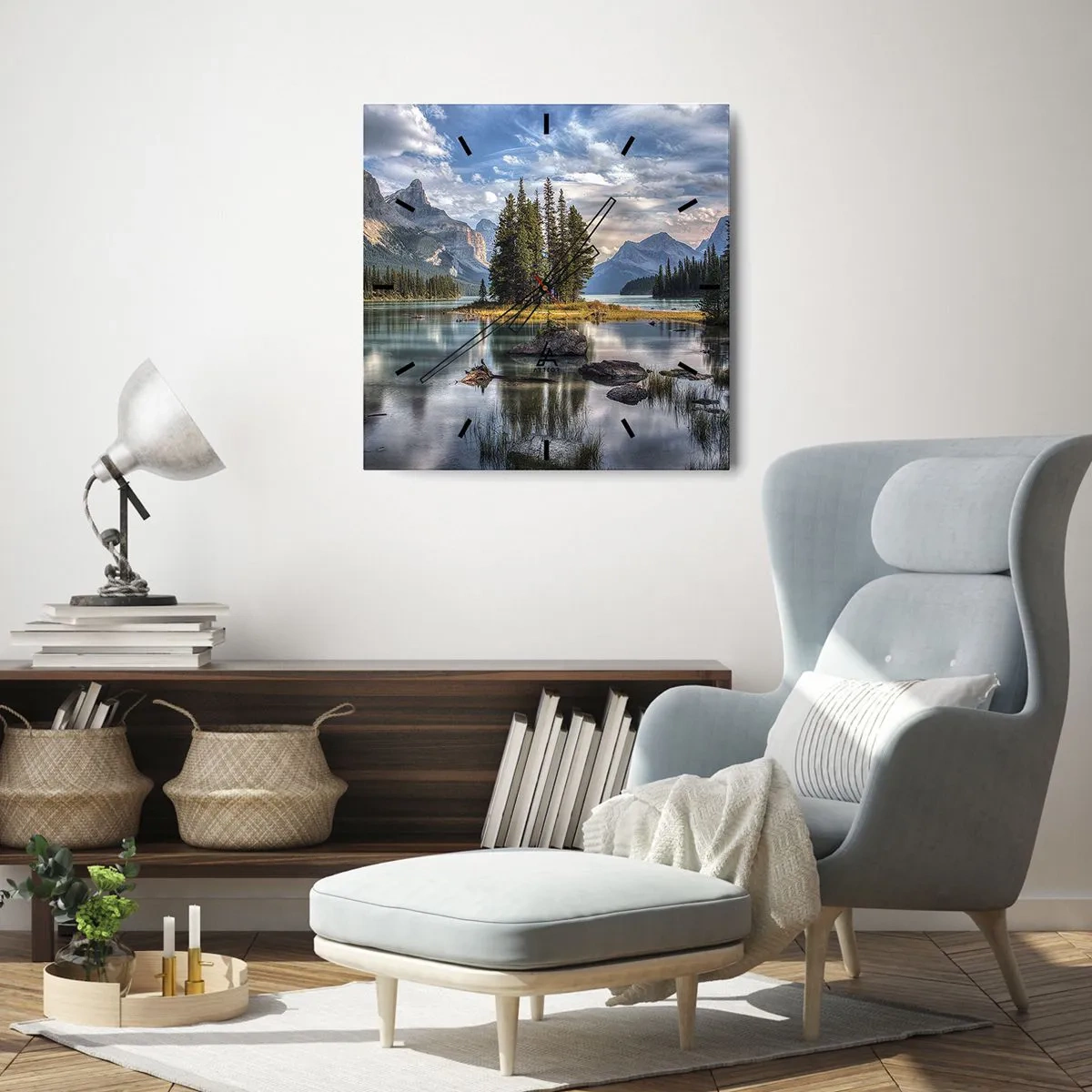 Wandklok - Klok - Aan het grote en schone water ... - 30x30 cm