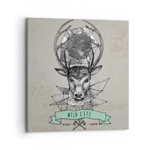 Schilderen op canvas - Sint Hubertus visie - 70x70 cm