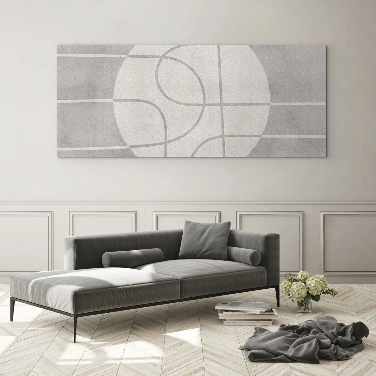 Schilderen op glas - Rond en rechtdoor - 100x40 cm