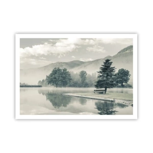 Poster - Het meer slaapt nog - 100x70 cm