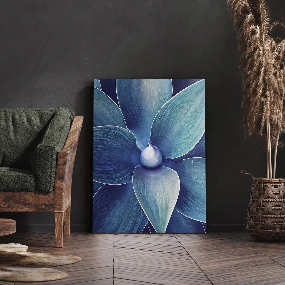 Schilderen op canvas - Blauw uit de lucht - 80x120 cm