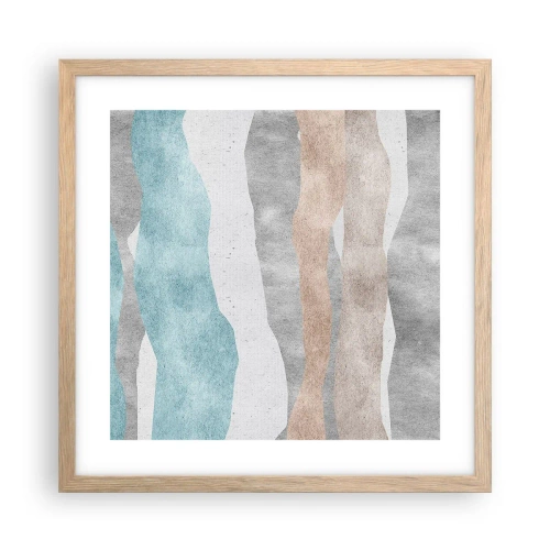 Een poster in een licht eiken lijst - Een studie van nabijheid - 40x40 cm